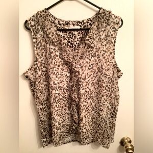 Calvin Klein Ruffled Top L